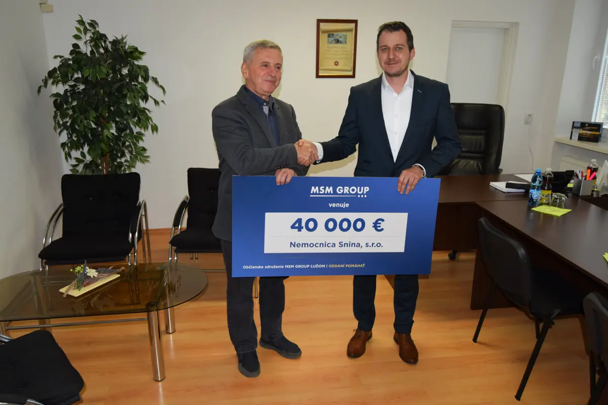 Nové prístroje vďaka daru od MSM GROUP ĽUĎOM
